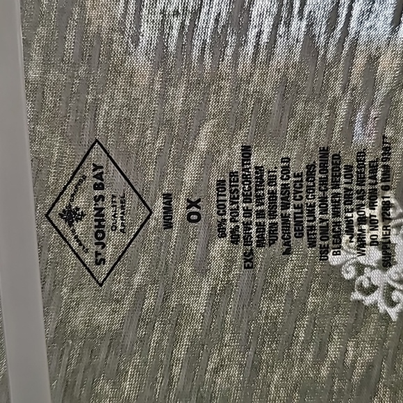 St. John's bay green top size 0X - Picture 3 of 3